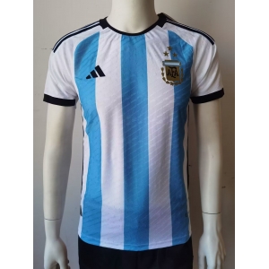 Camiseta Argentina Primera Equipación Authentic World Cup 2022  3 estrellas