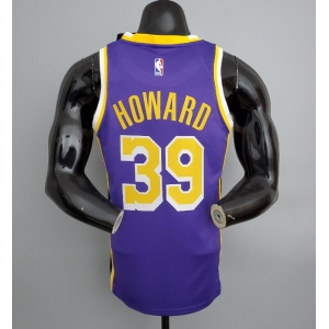 Camiseta Lakers Howard#39 Crew Neck Purple