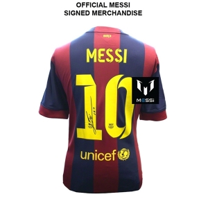 CAMISETA Icons Messi Barcelona PRIMERA EQUIPACIÓN 14/15 Back Signed